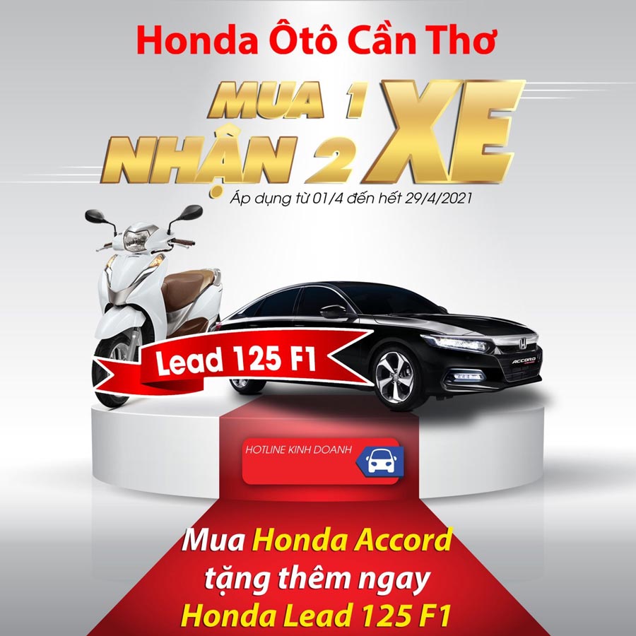 Khuyến mãi khi mua Honda Accord - Tặng Honda Lead 125 F1