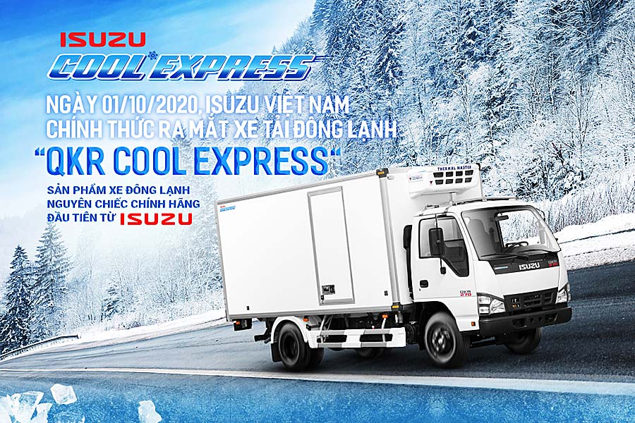 Xe tải Isuzu QKR Cool Express Cần Thơ (xe đông lạnh)