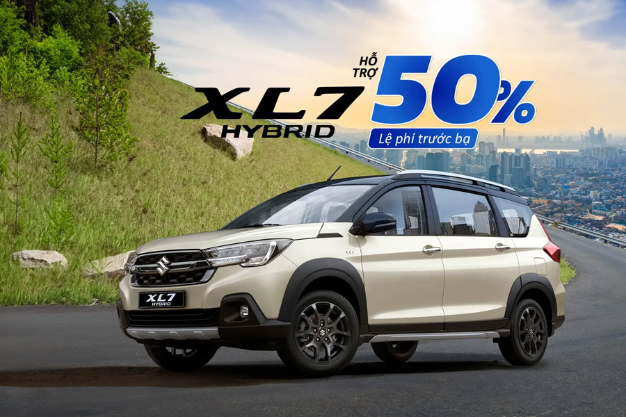 Ưu đãi 50% lệ phí trước bạ mẫu xe Suzuki XL7 Hybrid