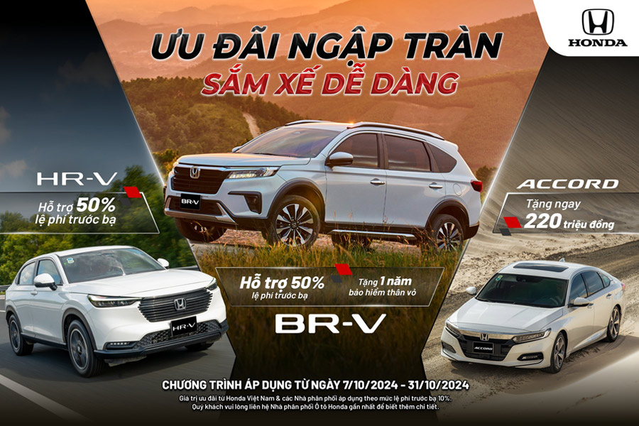 Ưu đãi & Khuyến mãi tháng 10 tại Honda ô tô Cần Thơ