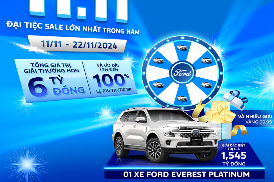 Đại tiệc Sale: Ưu đãi & khuyến mãi tháng 11 tại Ford Cần Thơ