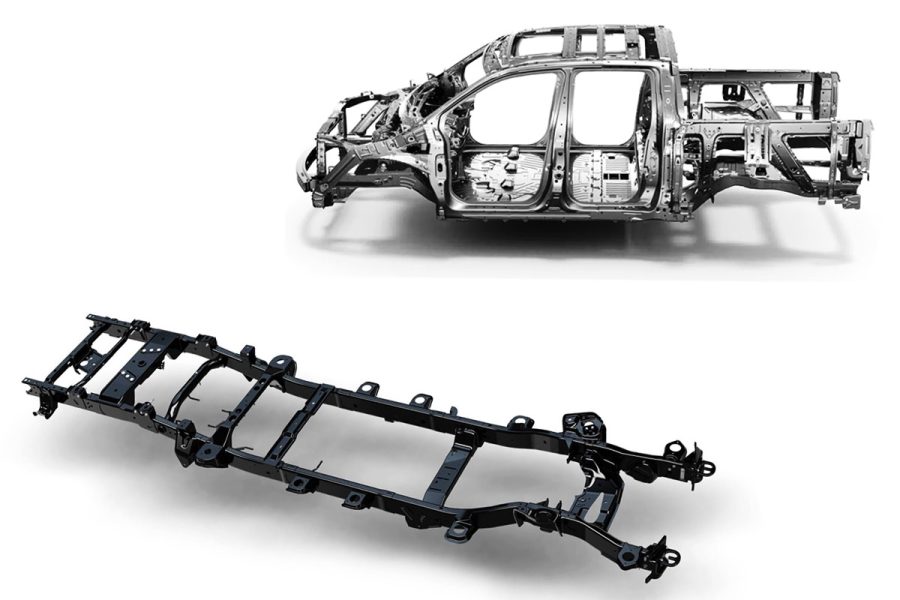 So sánh Body-on-frame và Unibody