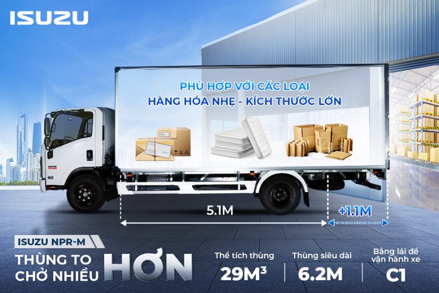 Isuzu NPR85ME5: Giải pháp vận tải nhẹ, tối ưu chi phí