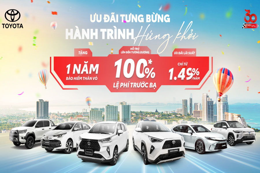 Toyota Cần Thơ ưu đãi và lãi suất đặc biệt tháng 11/2025