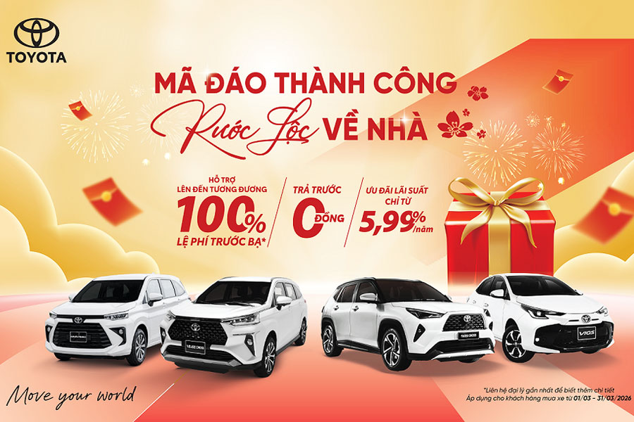 Ưu đãi và khuyến mãi tháng 3/2026 tại Đại lý Toyota