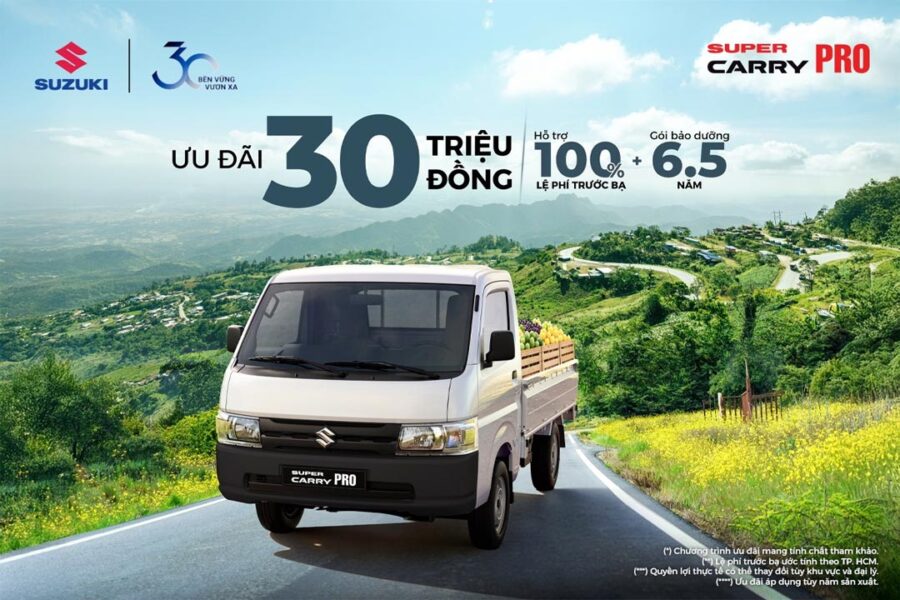 Suzuki Carry Pro: Ưu đãi 30 triệu tháng 3/2026