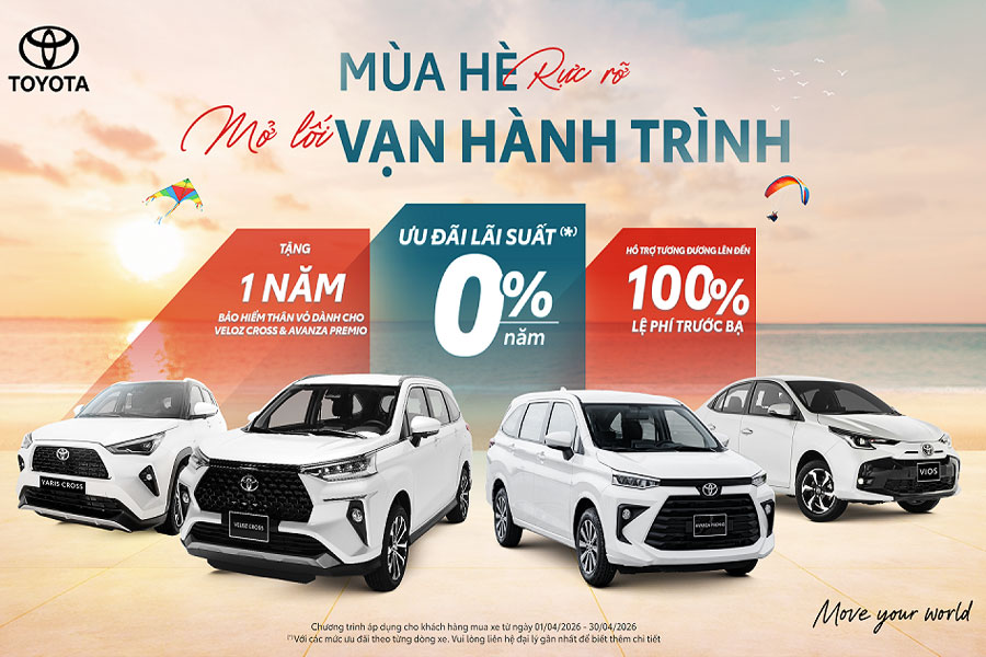 Chương trình ưu đãi, khuyến mãi Toyota tháng 04/2026