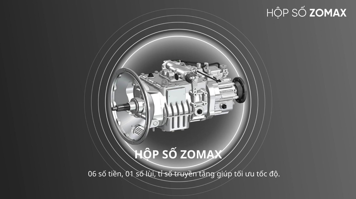 Hộp số cơ 6 số tiến 1 số lùi trên KIMAN9 1.99T