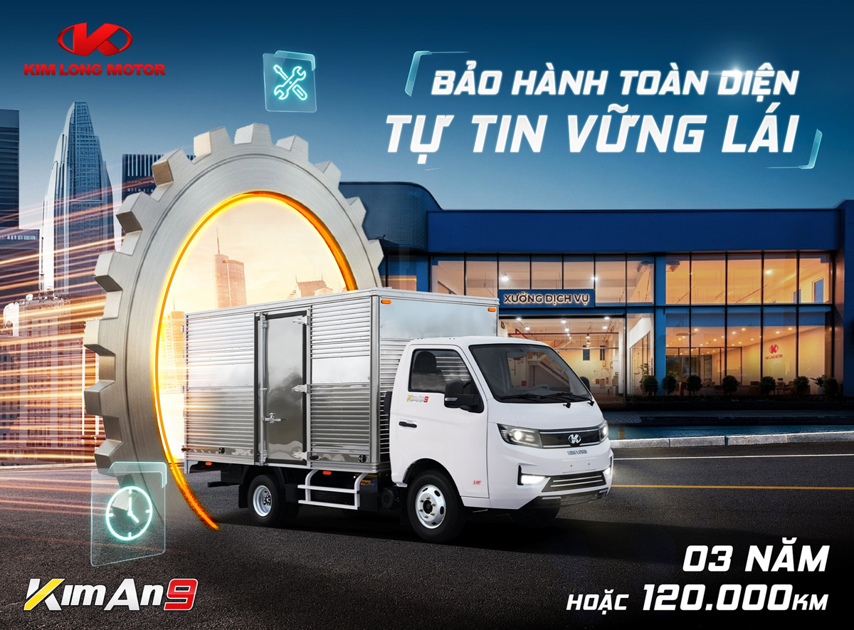 Xe tải Kim Long KIMAN9 1.99T phối cảnh tổng thể