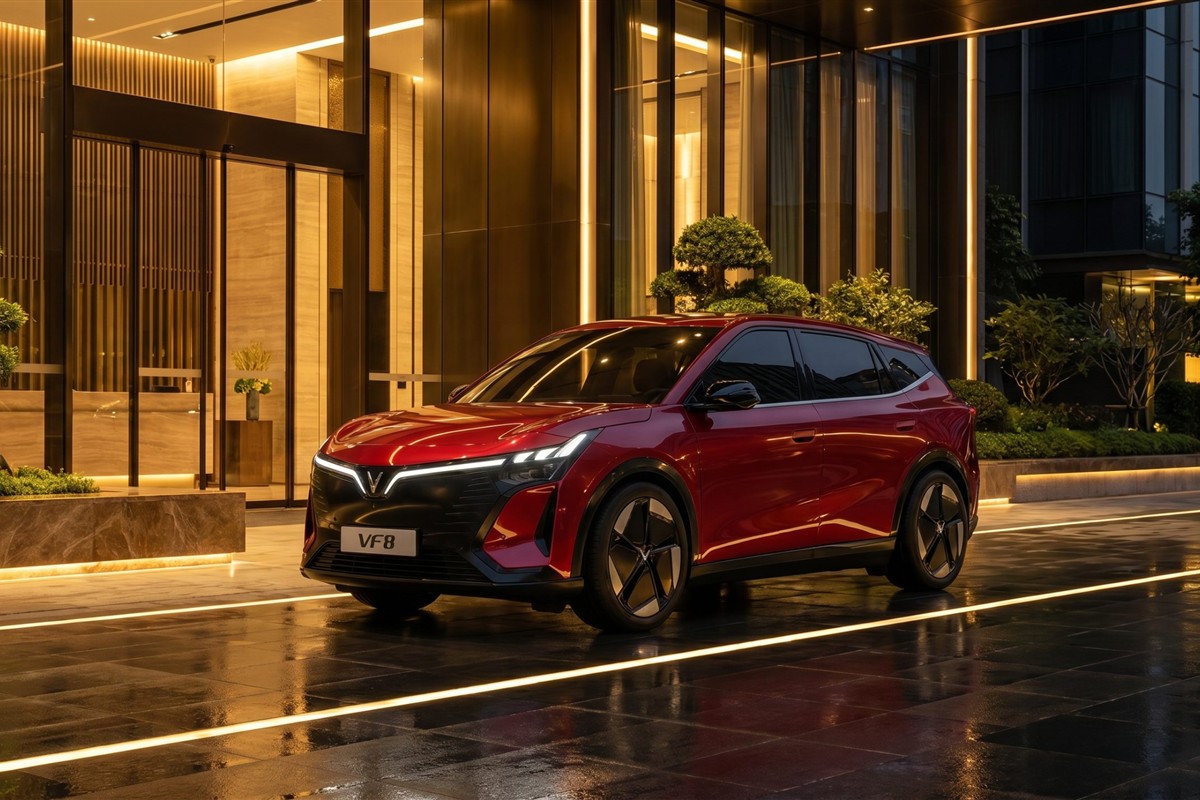 VinFast VF 8 thế hệ mới 2026 màu đỏ ngoại thất