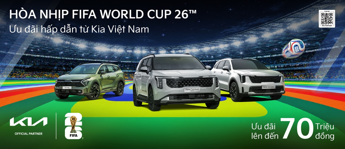 Kia ưu đãi lên đến 70 triệu đồng hòa nhịp FIFA World Cup 2026