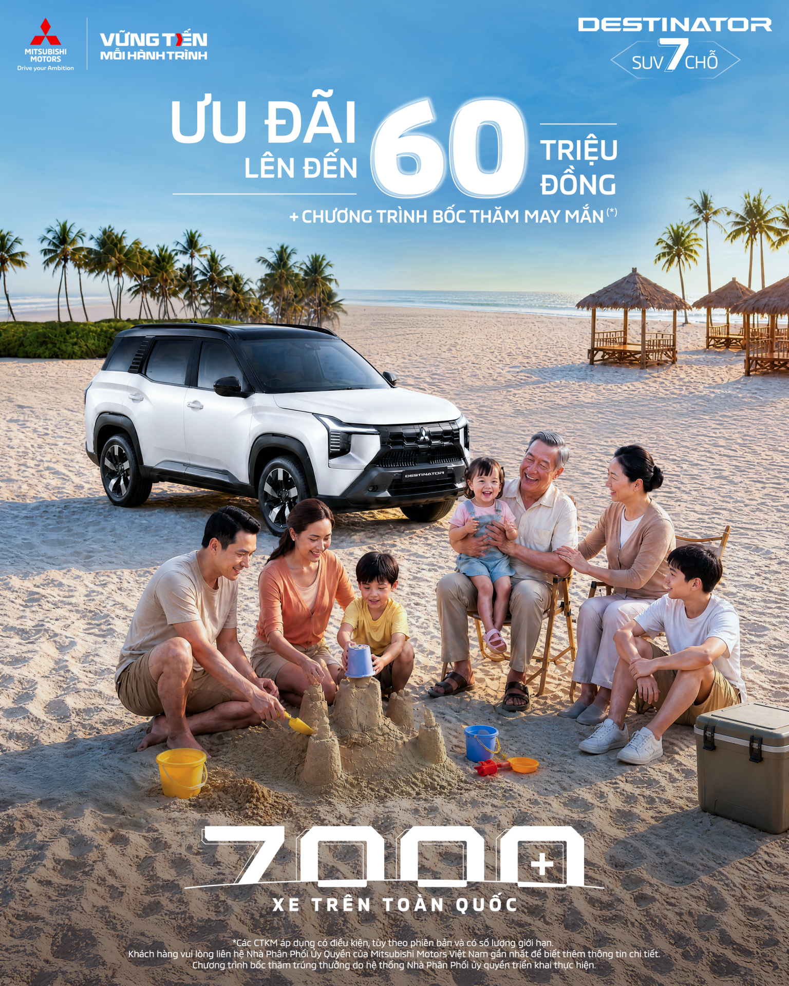 Mitsubishi Destinator ưu đãi đặc biệt tháng 6/2026