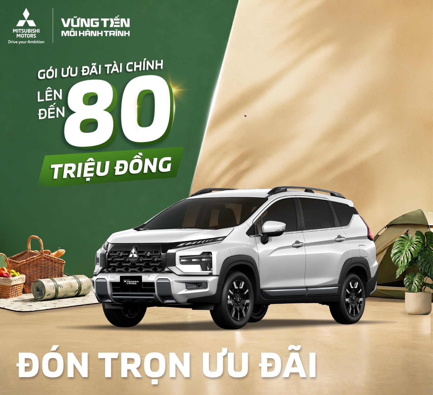 Mitsubishi Xpander Cross khuyến mãi tháng 6/2026 - ưu đãi tài chính lên đến 80 triệu đồng