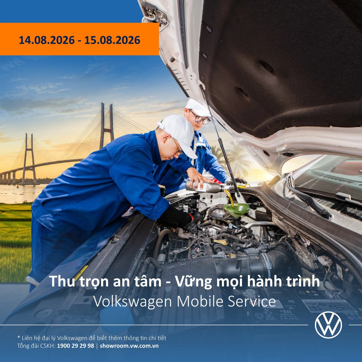 Lich trinh Volkswagen Mobile Service 14-15/8/2026