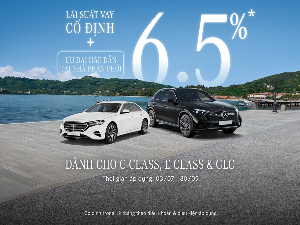 Mercedes-Benz ưu đãi lãi suất 6,5%/năm cùng VPBank cho C-Class, E-Class và GLC
