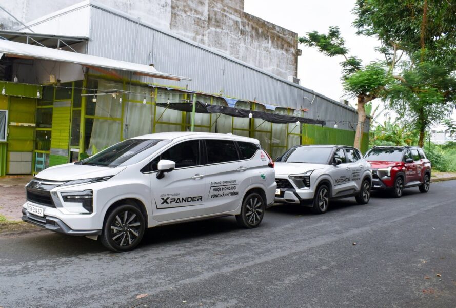 Dàn xe Mitsubishi Xpander, Xforce, Destinator trưng bày tại sự kiện lái thử Cần Thơ