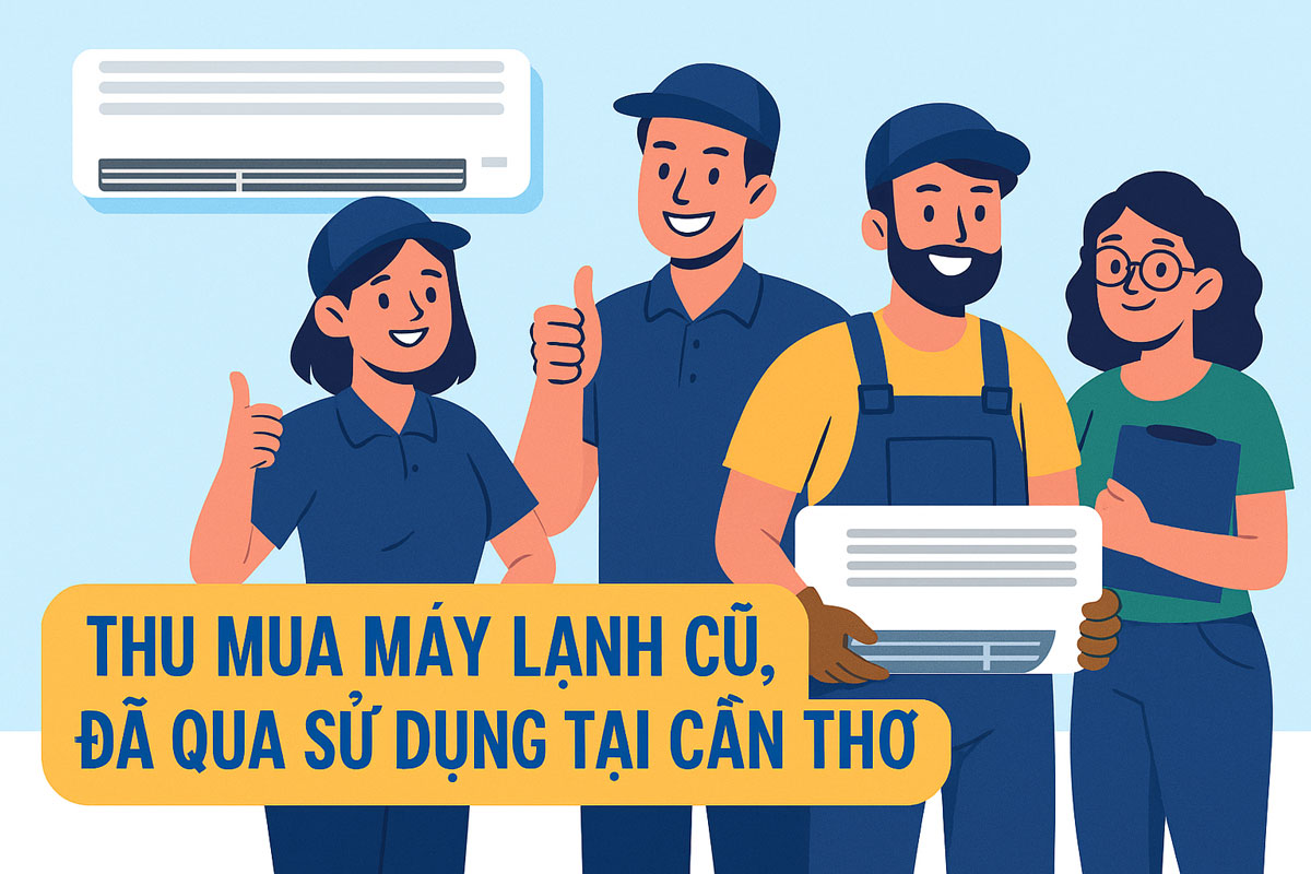 Điện Lạnh Trúc Giàu khảo sát giá thu mua máy lạnh cũ tại Cần Thơ