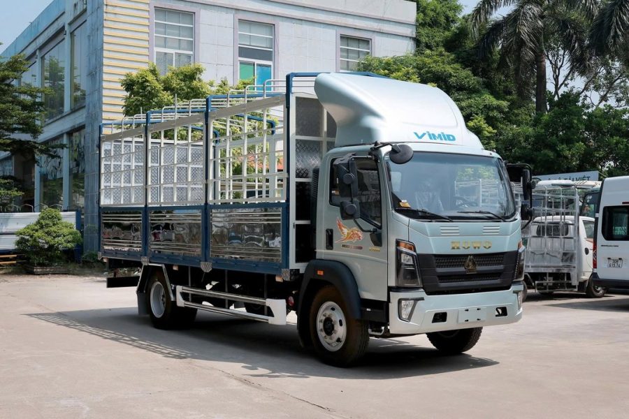 Xe tải HOWO V750L 4x2 cabin T3M nhìn từ góc 3/4 phía trước