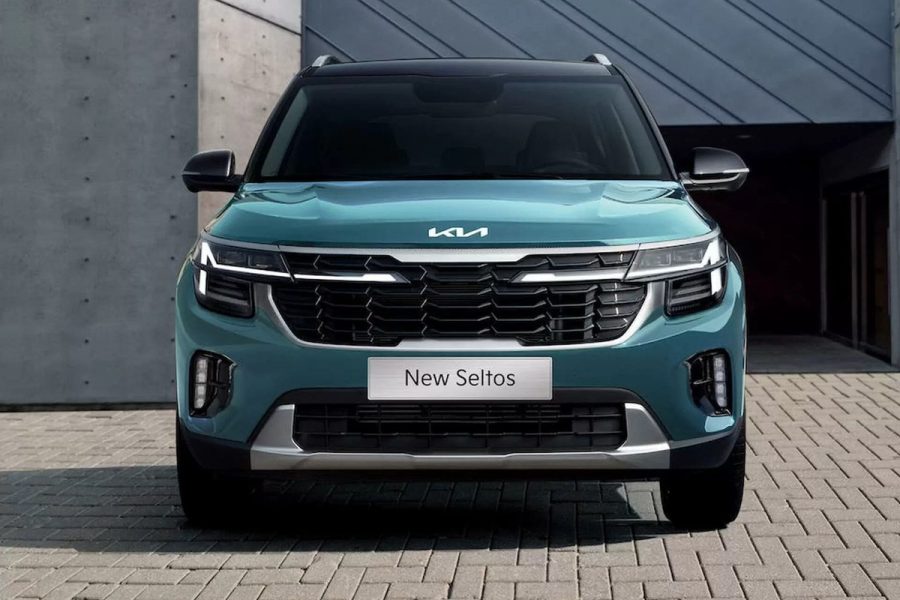 Đầu xe New Seltos với lưới tản nhiệt mũi hổ