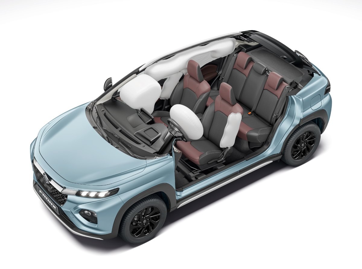 Vị trí 6 túi khí tiêu chuẩn trên Suzuki Fronx